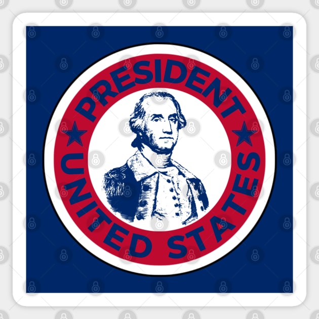 US President Politician,  America - George Washington Sticker by Kcaand